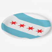 vlag van Chicago Papieren Bordje (Gekanteld)