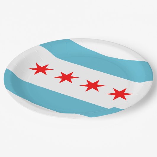 vlag van Chicago Papieren Bordje (Gekanteld)