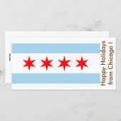 Vlag van Chicago, Prettige Feestdagen vanuit de Ve Feestdagenkaart (Voorkant / Achterkant)