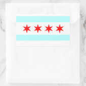 Vlag van Chicago Rechthoekige Sticker (Tas)