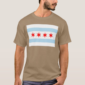Vlag van Chicago retro T-shirt