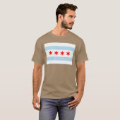 Vlag van Chicago retro T-shirt (Voorkant volledig)