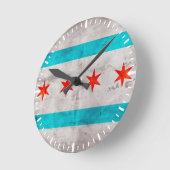  vlag van Chicago Ronde Klok (Hoek)