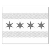 Vlag van Chicago Rubberstempel (Afrduk)