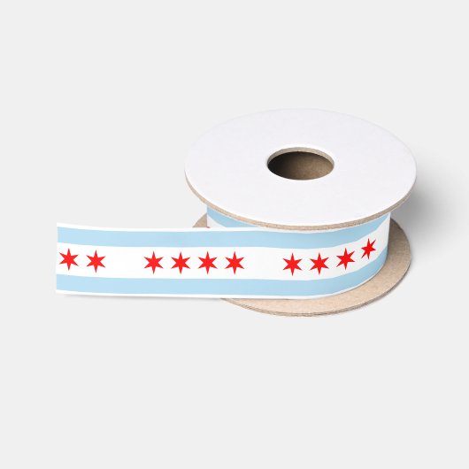 Vlag van Chicago Satijnen Lint (Spoel)