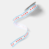 Vlag van Chicago Satijnen Lint (Achterkant)