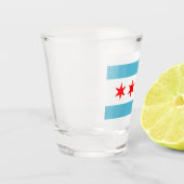 vlag van Chicago Shot Glas (Links)