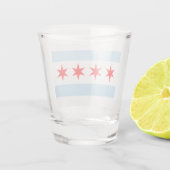 Vlag van Chicago Shot Glas (Achterkant)