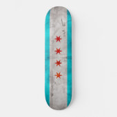  vlag van Chicago Skateboard (Voorkant)