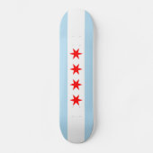 Vlag van Chicago Skateboard (Voorkant)