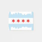 Vlag van Chicago Skyline Post-it® Notes (Voorkant)