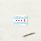 Vlag van Chicago Skyline Post-it® Notes (Op bureau)