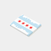 Vlag van Chicago Skyline Post-it® Notes (Schuin)
