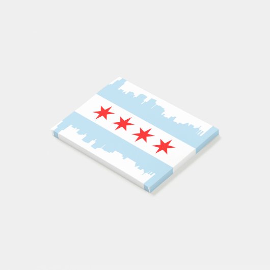 Vlag van Chicago Skyline Post-it® Notes (Schuin)