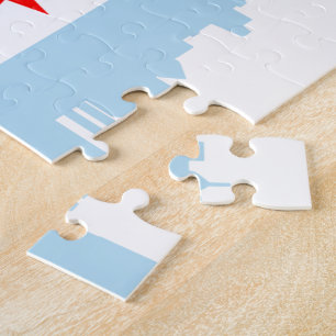 Vlag van Chicago Skyline Puzzle Legpuzzel