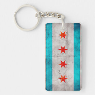 vlag van Chicago Sleutelhanger