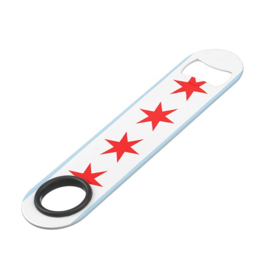 Vlag van Chicago Speed Flessenopener (Voorkant Gekanteld)