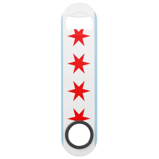 Vlag van Chicago Speed Flessenopener (Voorkant)