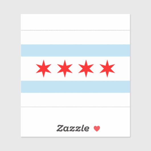 Vlag van Chicago Sticker (Vel)