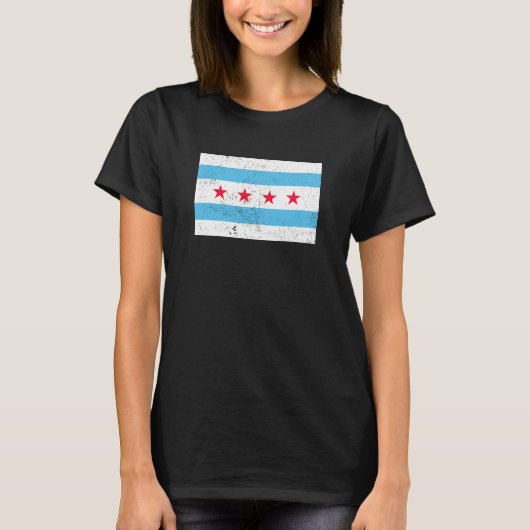 Vlag van Chicago T-shirt (Voorkant)