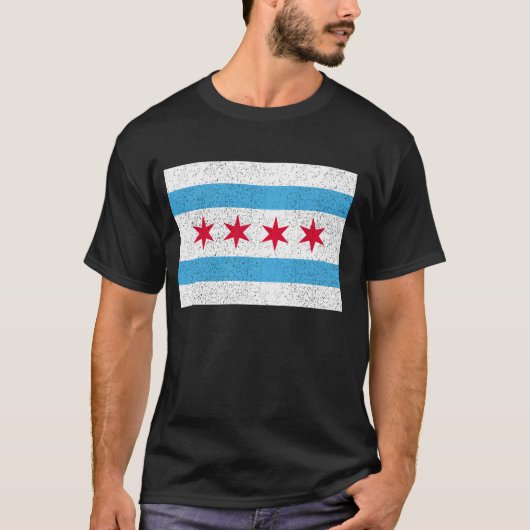 Vlag van Chicago T-shirt (Voorkant)