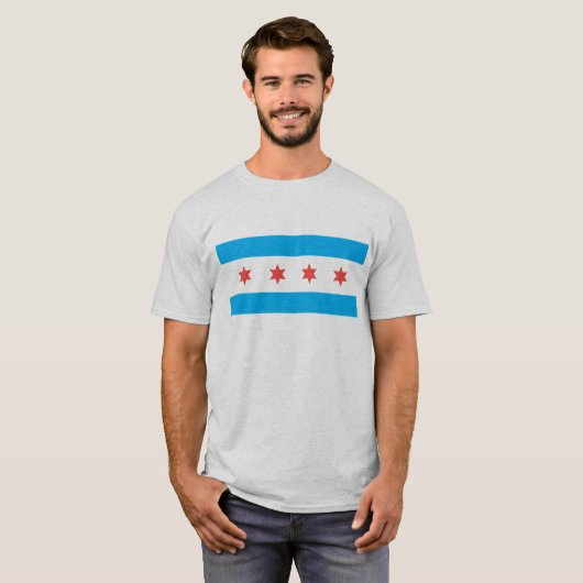 vlag van Chicago T-shirt (Voorkant volledig)