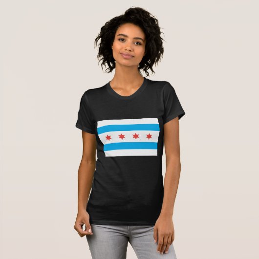 vlag van Chicago T-shirt (Voorkant volledig)