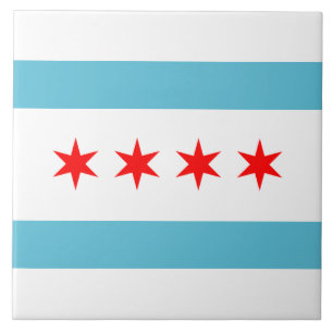 vlag van Chicago Tegeltje