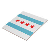 vlag van Chicago Tegeltje (Zijkant)