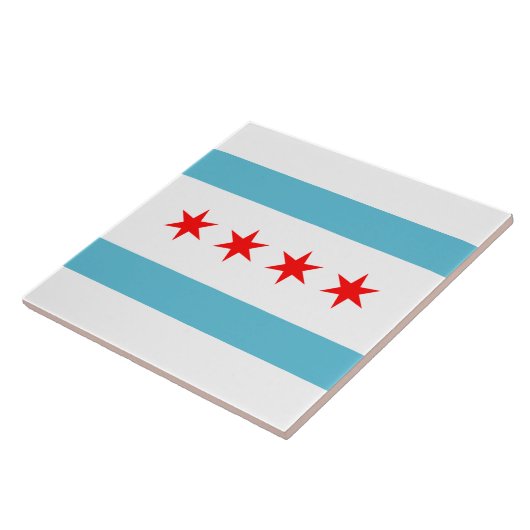 vlag van Chicago Tegeltje (Zijkant)