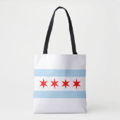 Vlag van Chicago Tote Bag (Voorkant)
