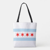 Vlag van Chicago Tote Bag (Achterkant)