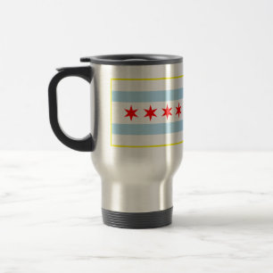 Vlag van Chicago Travel Mug Reisbeker