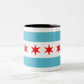 vlag van Chicago Tweekleurige Koffiemok (Center)