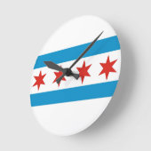vlag van Chicago Verenigde Staten Amerika Verenigd Ronde Klok (Hoek)