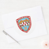 Vlag van Chihuahua Ronde Sticker (Envelop)