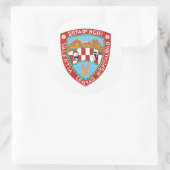 Vlag van Chihuahua Ronde Sticker (Tas)