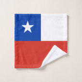 Vlag van Chili Bad Handdoek (Wasdoekje)