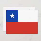 vlag van Chili Briefkaart (Voorkant / Achterkant)