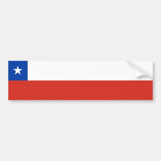 Vlag van Chili Bumpersticker (Voorkant)