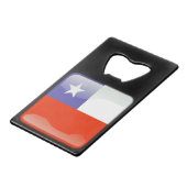Vlag_van_Chili Creditkaart Flessenopener (Voorkant Gekanteld)