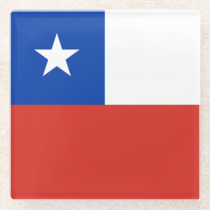 Vlag van Chili Glazen Onderzetter