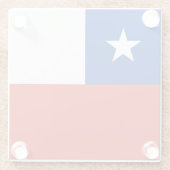 Vlag van Chili Glazen Onderzetter (Achterkant)