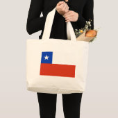 Vlag van Chili Grote Tote Bag (Voorkant (product))