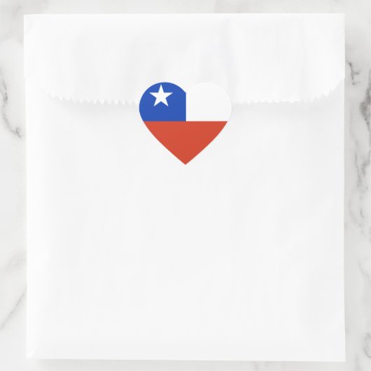 vlag van Chili Hart Sticker (Tas)