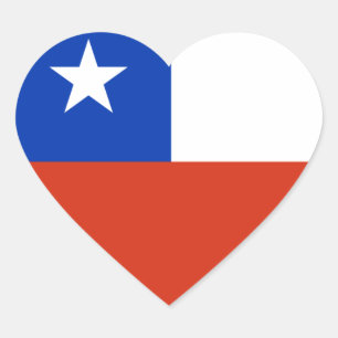 vlag van Chili Hart Sticker