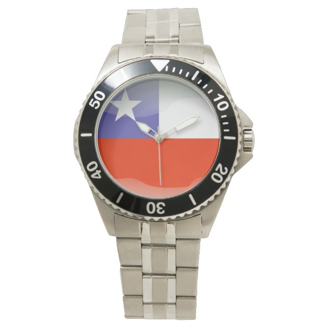 vlag van Chili Horloge (Voorkant)