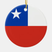 vlag van Chili Keramisch Ornament (Voorkant)