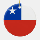 vlag van Chili Keramisch Ornament (Achterkant)