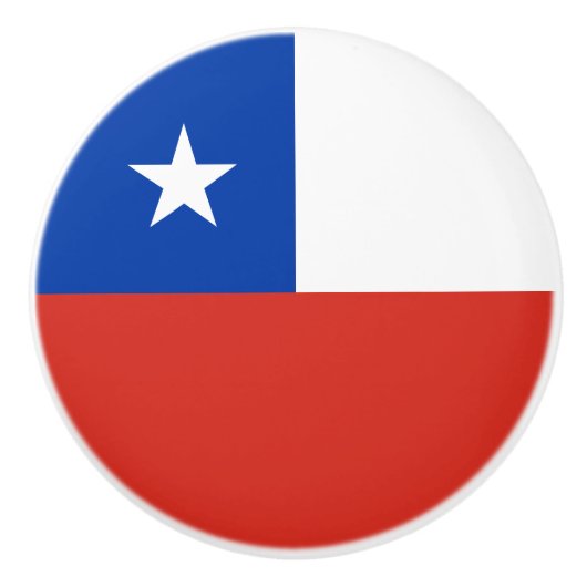 Vlag van Chili Keramische Knop (Voorkant)